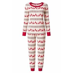 Hanna Andersson Pajama Set Womens Small Christmas Reindeer Organic Cotton